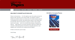 Desktop Screenshot of conceptualphysics.com